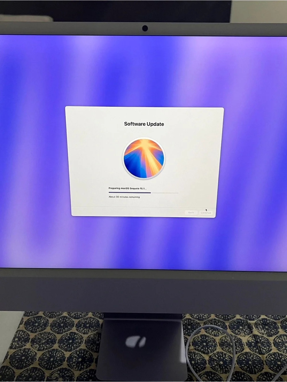 Apple iMac All-in-One Desktop — Purple Display